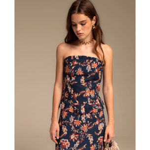 Top de mujer estilo corpiño con espalda entrelazada