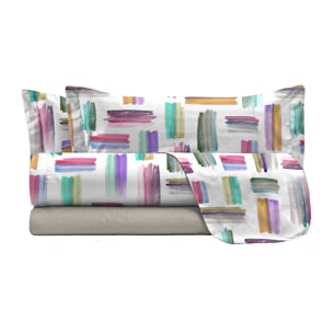 COMPLETO LETTO FANTASY, 100% Microfibra - MULTICOLOR