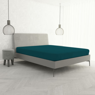 LENZUOLO SOTTO CON ANGOLI MAX COLOR, 100% COTONE MADE IN ITALY - MATRIMONIALE MAXI