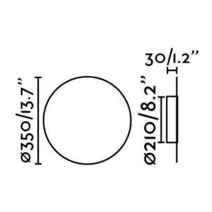 BOARD 350 Lámpara aplique negro 8W