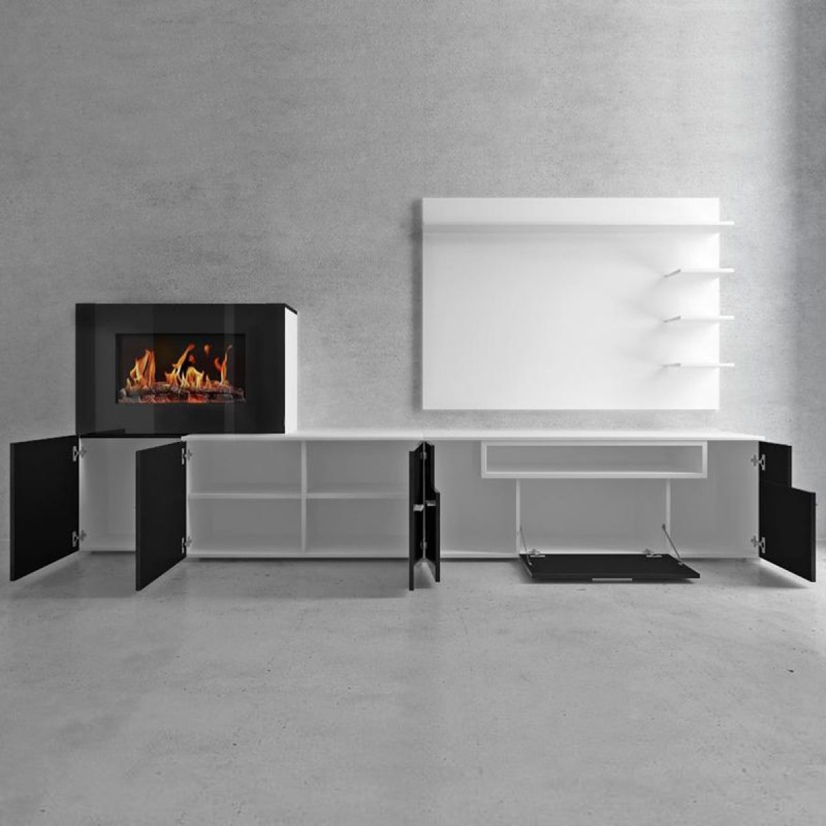 Salón Olympo Blanco - Negro