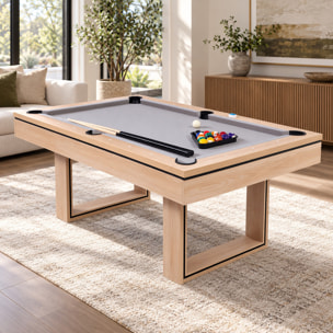 Table multi-jeux 3 en 1 billard et ping-pong en bois ARIES