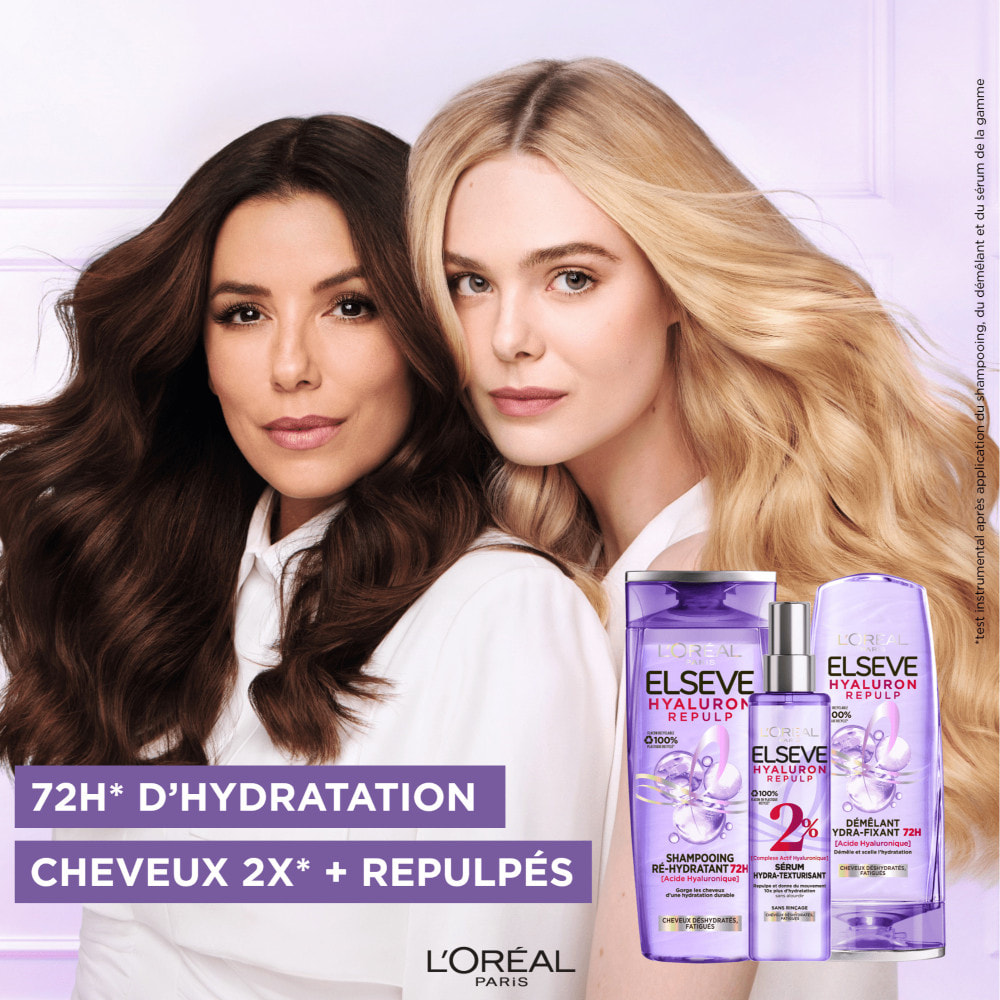 Lot de 6 - Démêlant Ré-Hydratant 72H Hyaluron Repulp Elsève 250ml