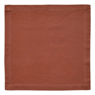 Serviette de table Jane 40x40 terracotta en coton