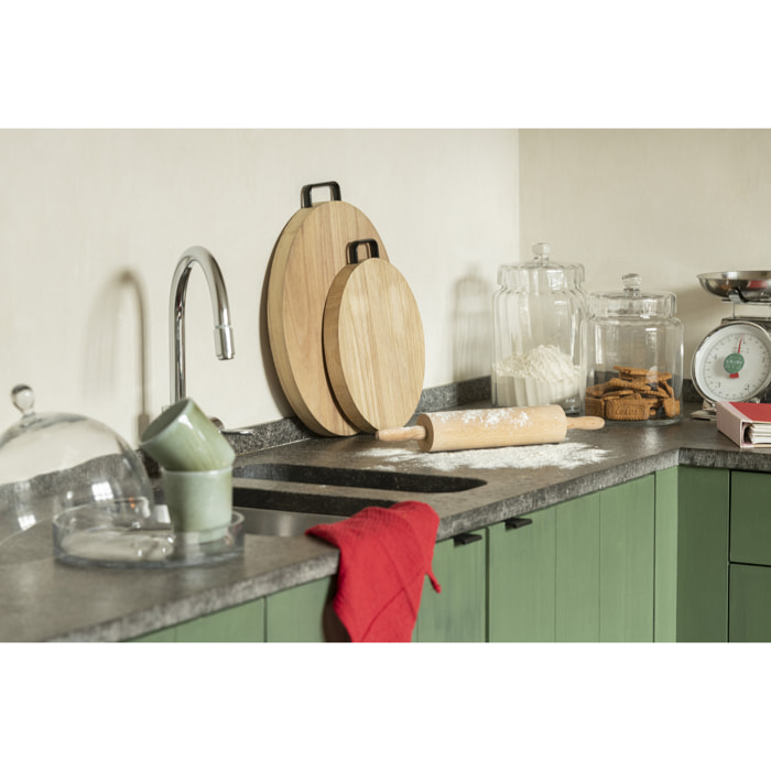 J-Line planche à découper Ronde - bois - naturel - small