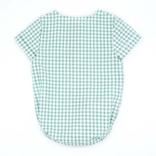 PELELE CUADROS VICHY VERDE