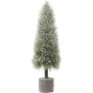 J-Line décoration Sapin De Noël Neige - plastique - vert - large - LED