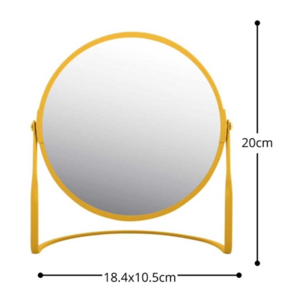 Miroir grossissant sur pied Acier AKIRA Safran mat Spirella