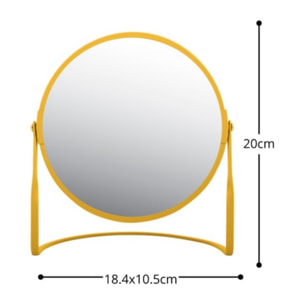Miroir grossissant sur pied Acier AKIRA Safran mat Spirella