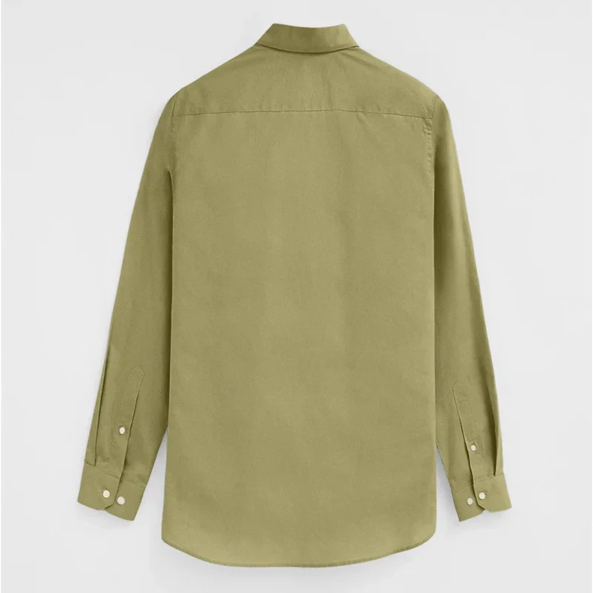 Camicia verde foglia slim fit con logo Rigby Go