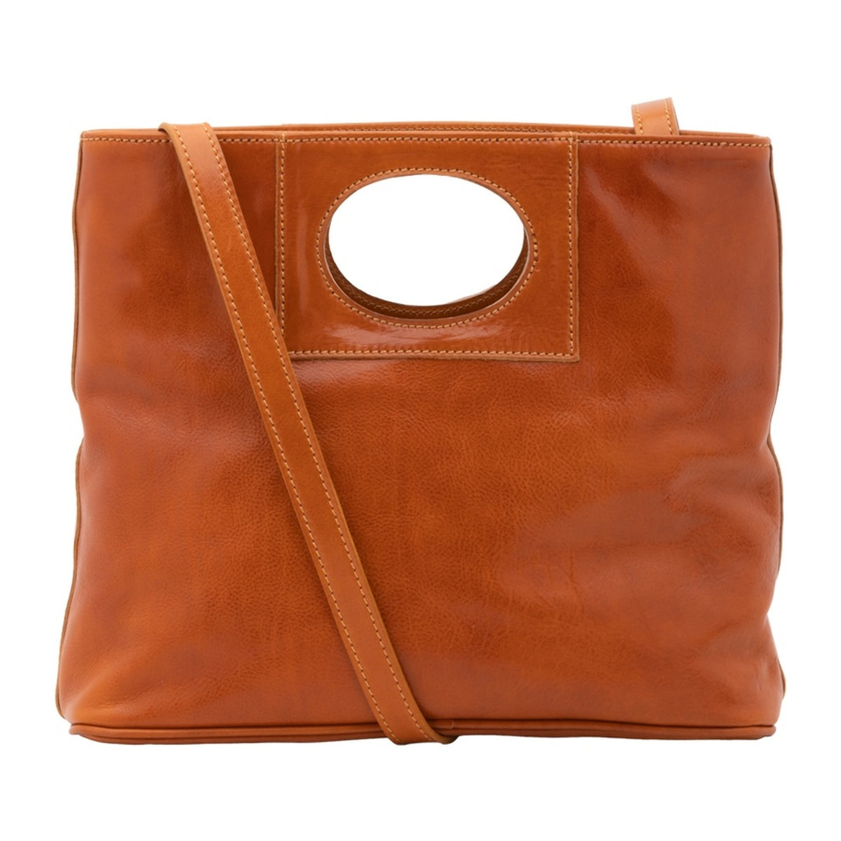 Borsa a tracolla da donna - Modello False - Vera pelle - 28.0 x 33.0 x 10.0 cm