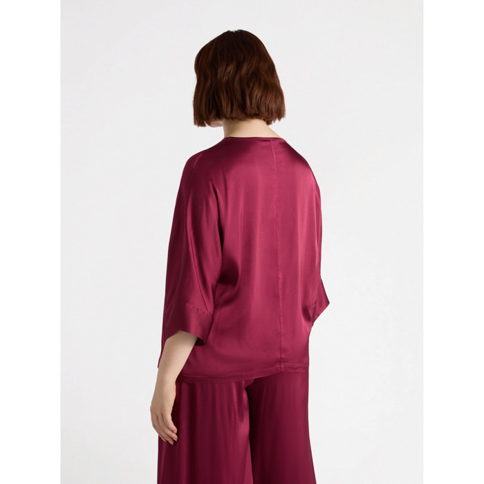 Fiorella Rubino - Blusa de raso - Rojo