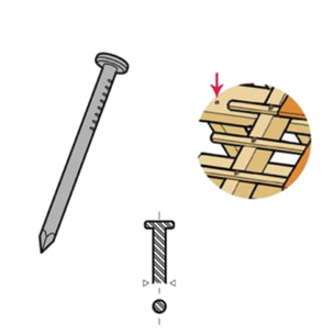 Pointe tête plate DIMOS Ronde lisse - Galva - Ø3 x 60 mm - Boite de 5 kg - 771012