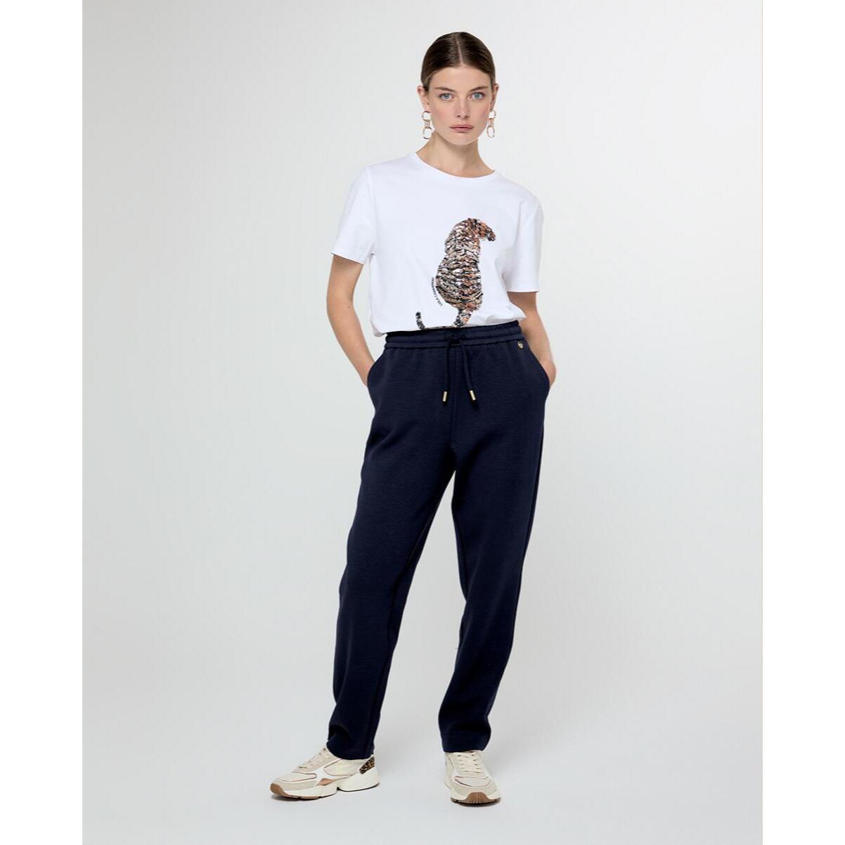 Pantaloni jogger elastici con cintura