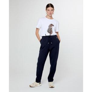 Pantaloni jogger elastici con cintura