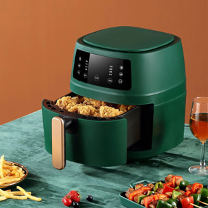 Friggitrice ad aria 8L, 1400W. Pannello touch, 6 programmi di cottura e modalità manuali, griglia antiaderente. PRODOTTO CON IMBALLAGGIO DANNIGIATO.