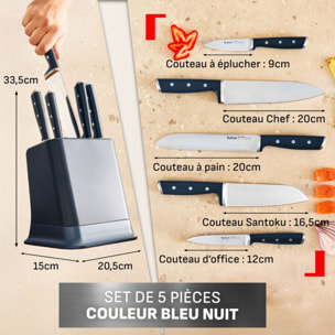 Bloc couteaux TEFAL EverSharp Pro 5 pcs aiguiseur integré