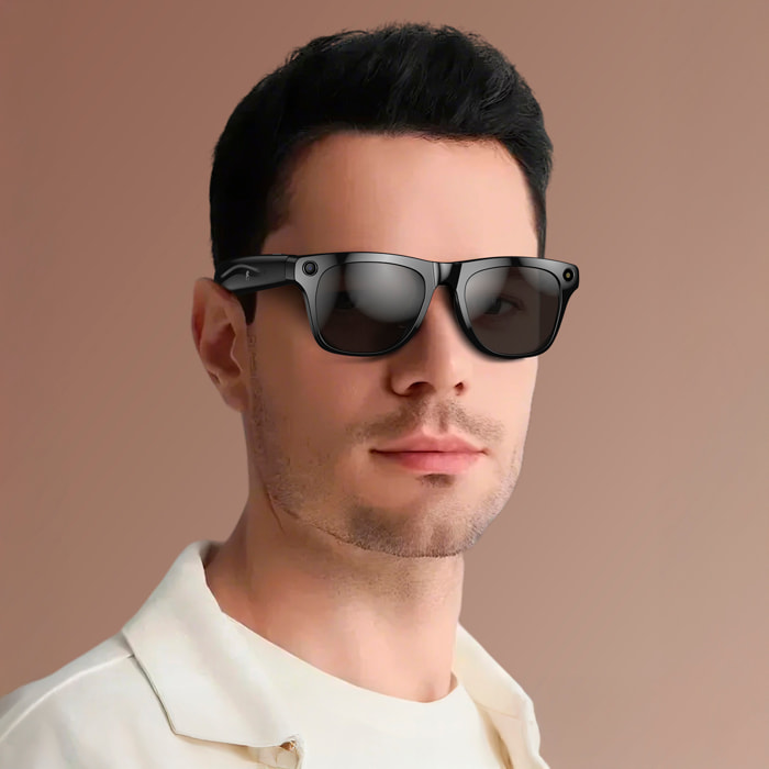 Occhiali intelligenti XK OEN, fotocamera integrata, controllo musicale, intelligenza artificiale, traduzione di lingue in tempo reale.