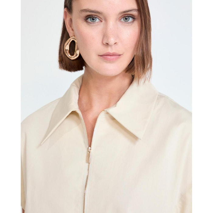 Abito camicia a maniche corte