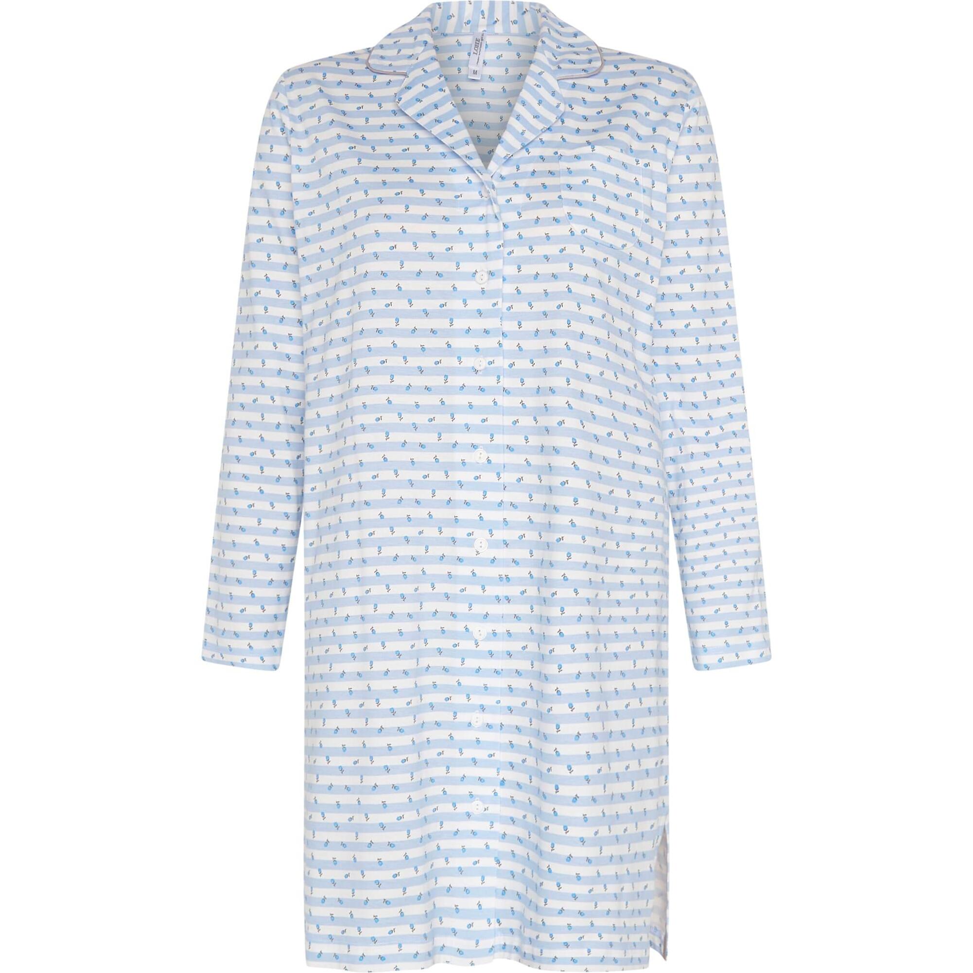 Camisón mujer de rayas y flores abierto