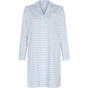 Camisón mujer de rayas y flores abierto