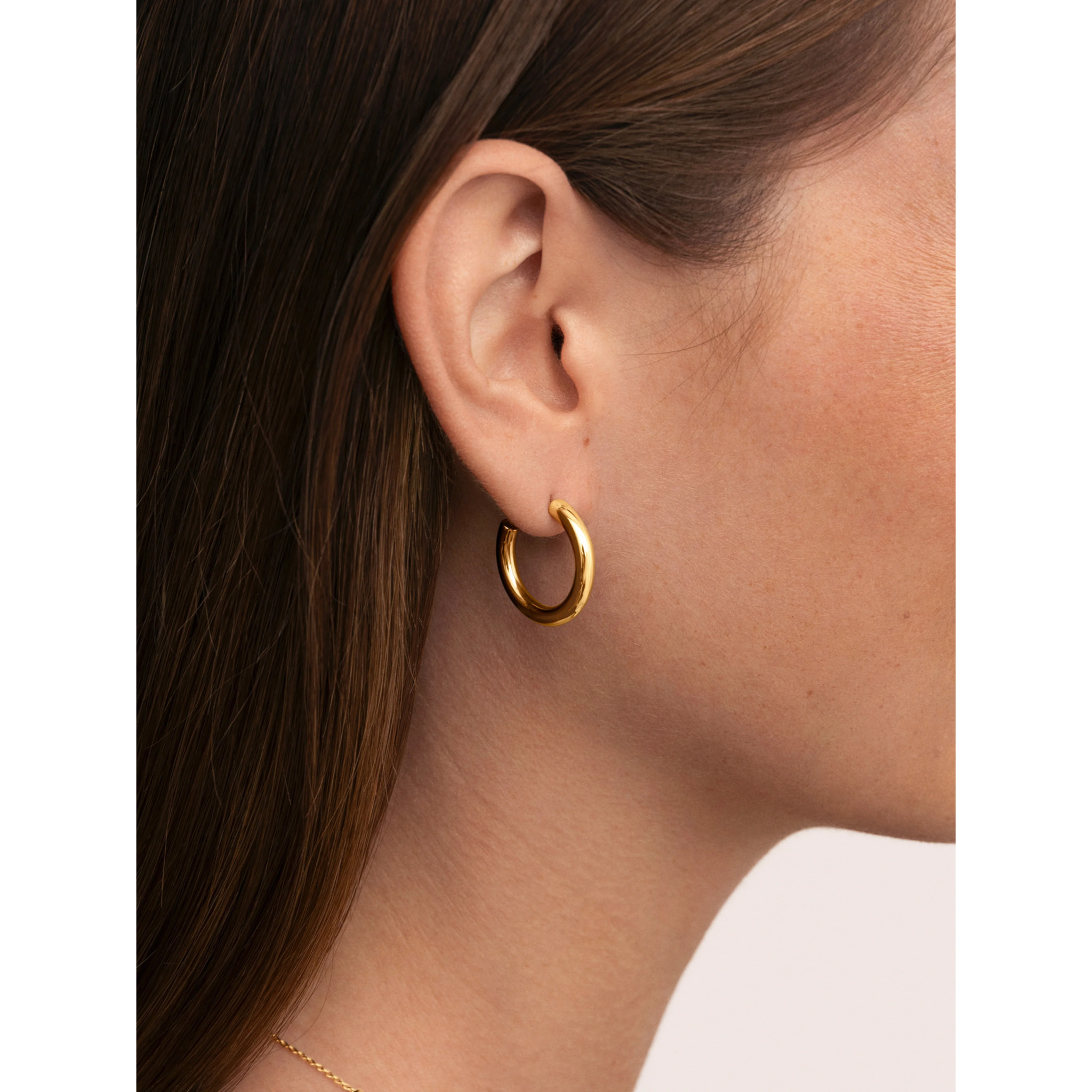 Pendientes Aro Nairobi Acero Baño Oro