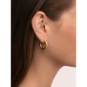 Pendientes Aro Nairobi Acero Baño Oro