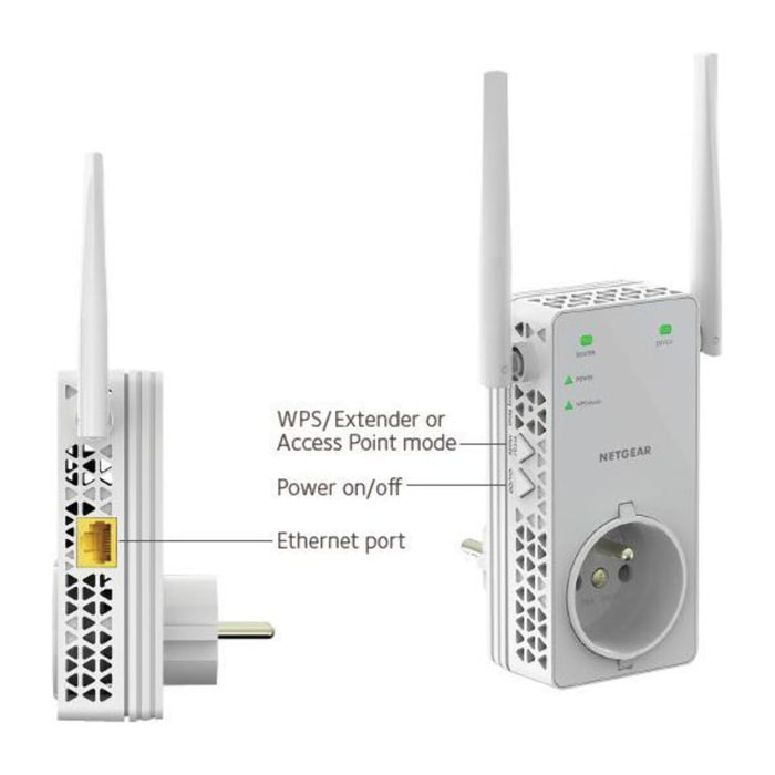 Répéteur Wifi NETGEAR EX6130 WIFI AC1200 avec prise