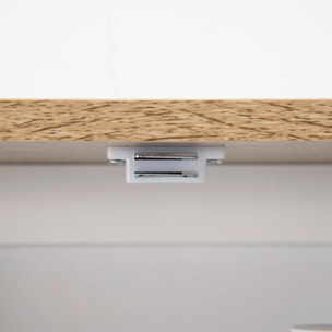 Mueble sobre Inodoro con 2 Puertas Balda Ajustable Estante para Baño 64x22x165cm