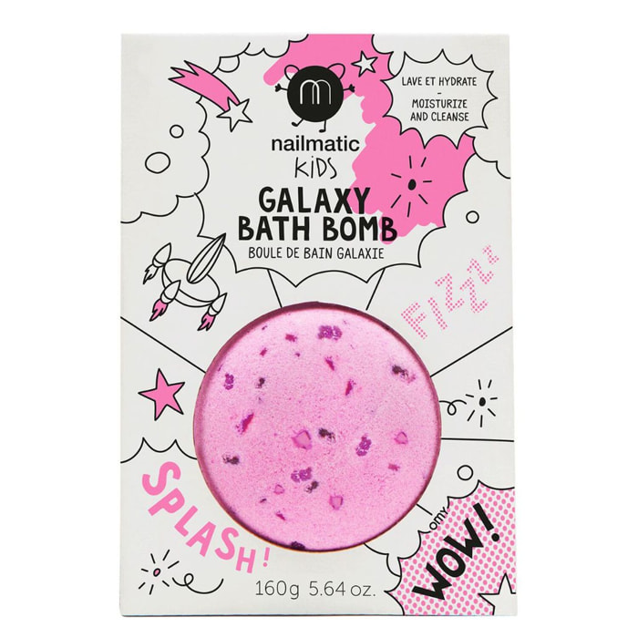Galaxy Bath Bomb - Cosmic - Boule de Bain Effervescente et Apaisante - Rose 160 g