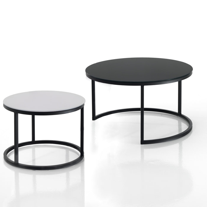 Tomasucci Ensemble de 2 tables basses GABRIEL EVO NoirS