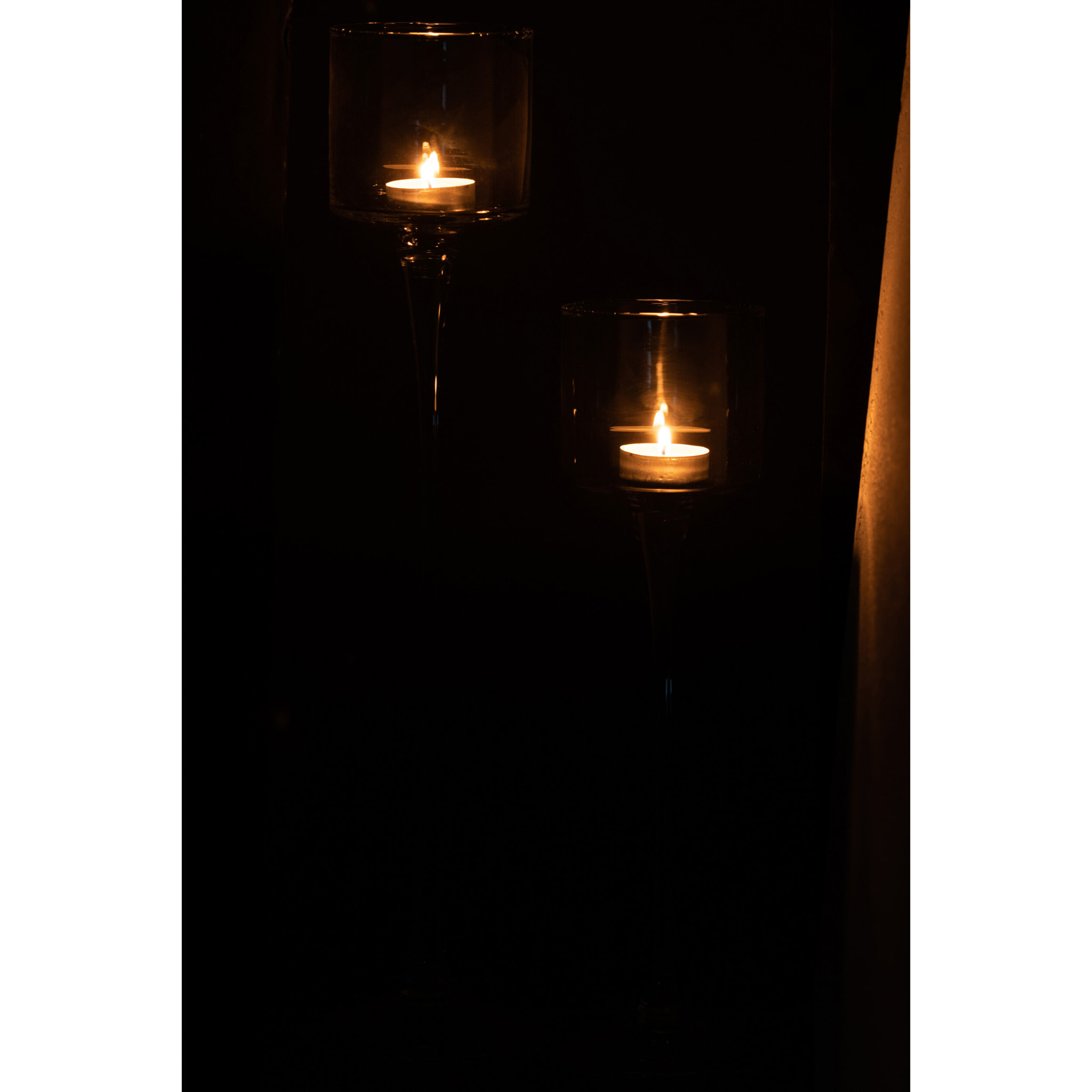 J-Line photophore Sur Pied - verre - transparent - large