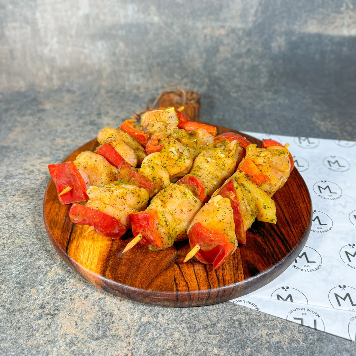 Brochette de Volaille Curry Gingembre