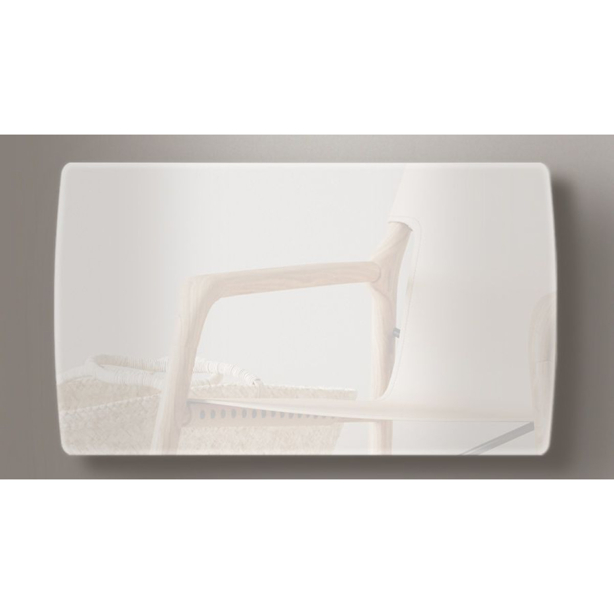 Radiateur inertie fonte en VERRE Blanc 1500w