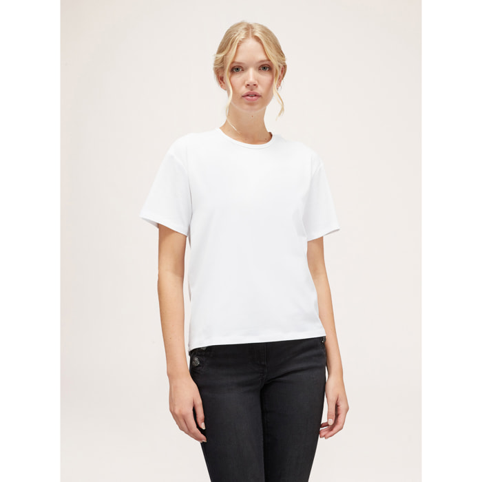 Motivi - T-shirt con nodo dietro - Bianco