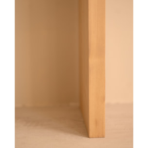 Console en bois massif ton chêne moyen 120x80cm Hauteur: 80 Longueur: 120 Largeur: 30