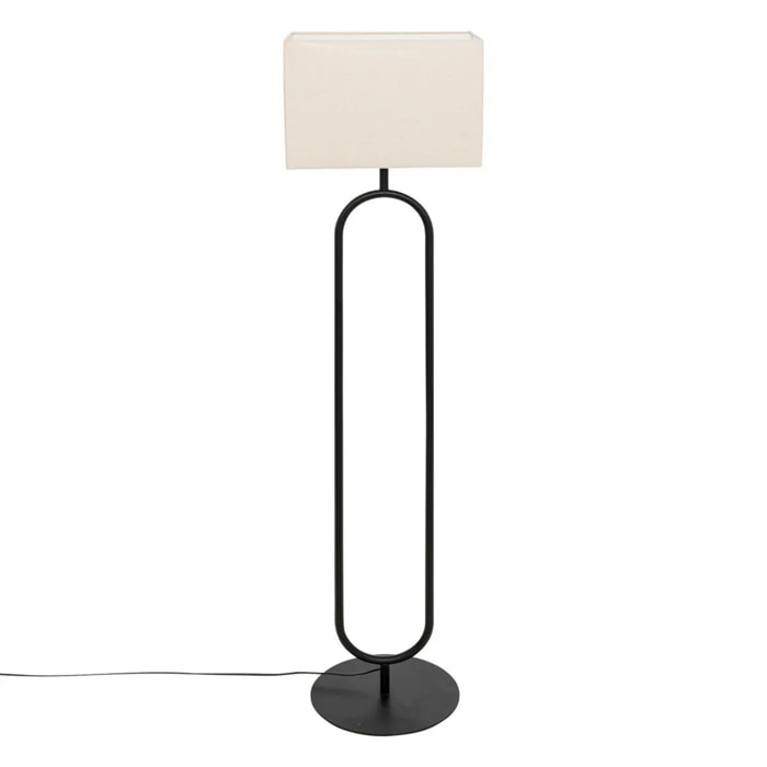 Lampadaire droit Alec noir H154cm