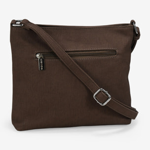 Bolso bandolera marrón con solapa de tachas