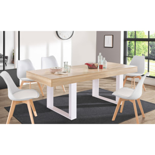 Table repas Brixton Bois - Blanc