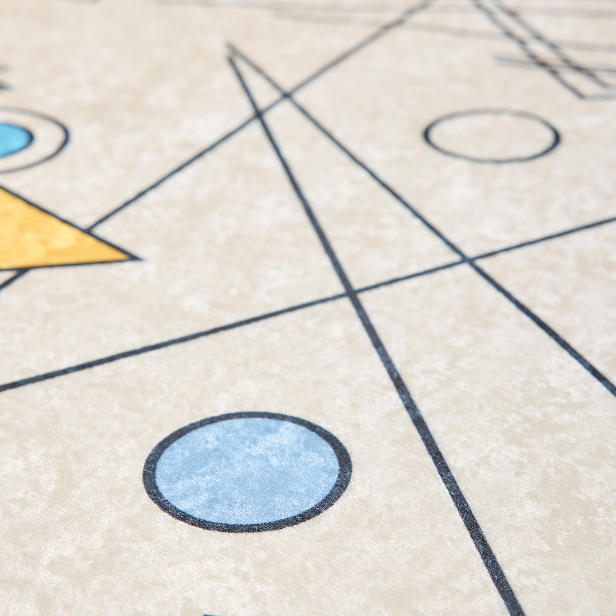 STAMPA - Tapis lavable à motif artistique - Beige