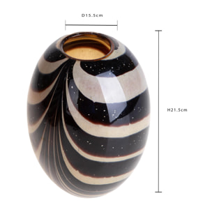 Vaso effetto righe - 15,5xH21,5x15,5cm - Pezzi 1 - Bianchi Dino SpA