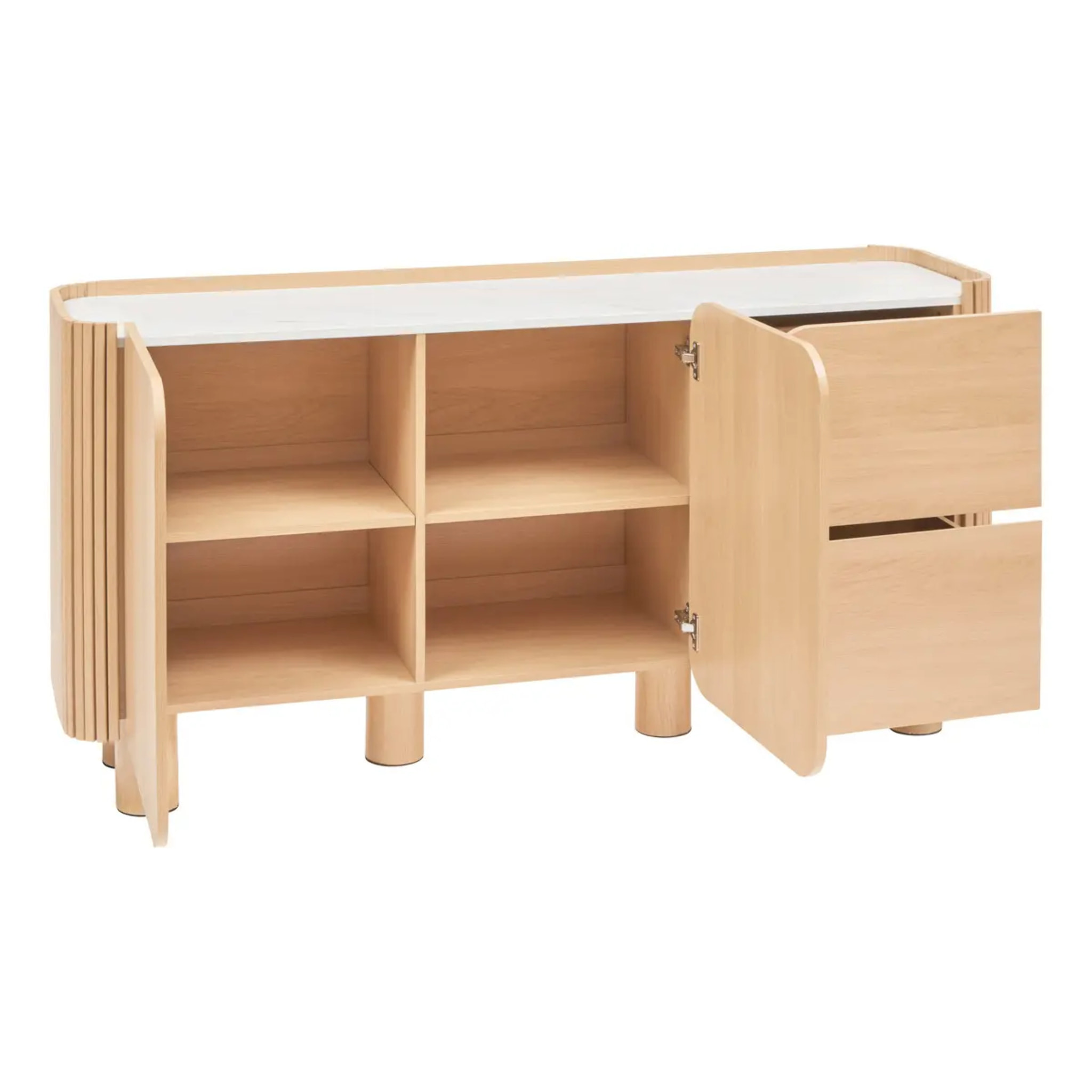 Buffet 2 portes 2 niveaux Homelya H80cm