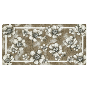 Tappeto Jacquard Ideale Cucina Ingresso Made In Italy Antiscivolo, Lavabile, Morbido Disegno Emily Fango By Suardi