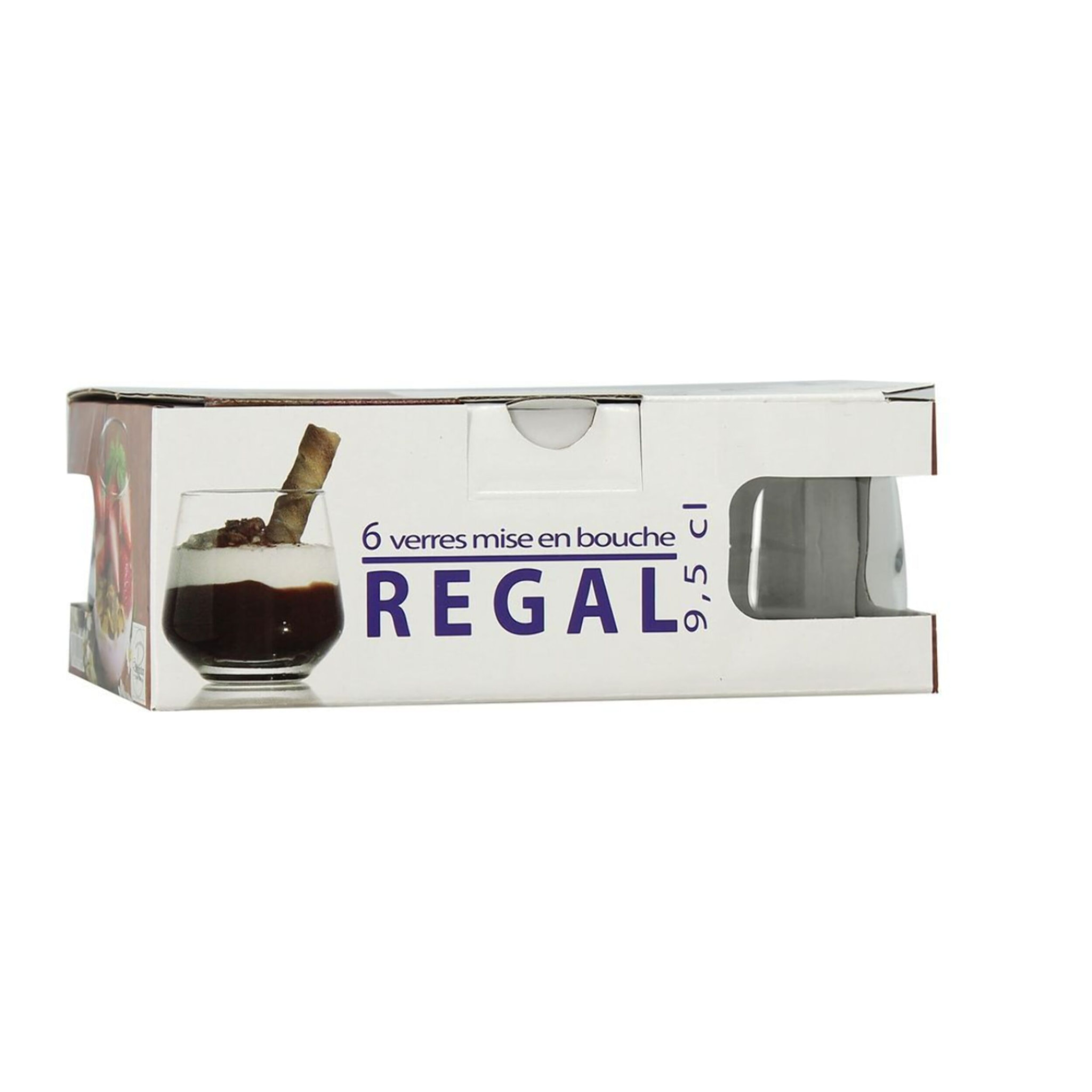 Lot de 6 verrines 9,5cl en verre REGAL