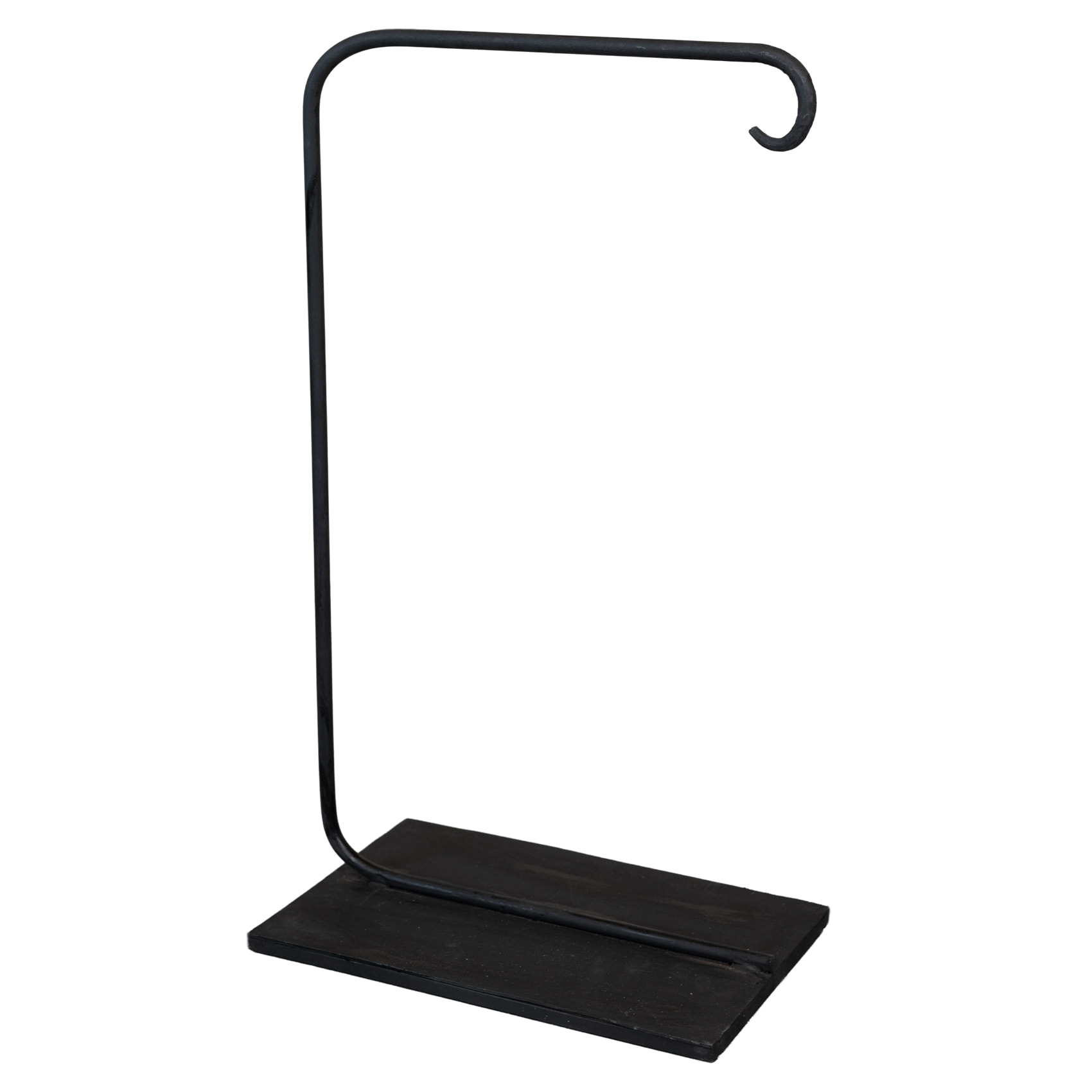 Support de lampe métal brut carré - Noir
