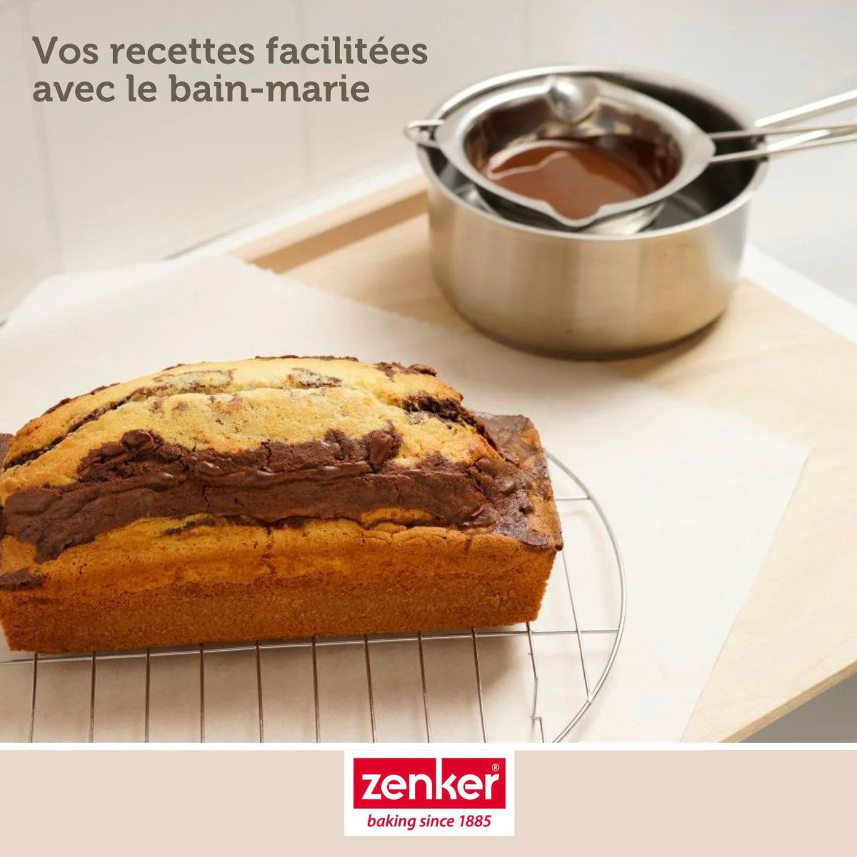 Service à bain marie et pince à friture pour beignets Zenker Smart Pastry