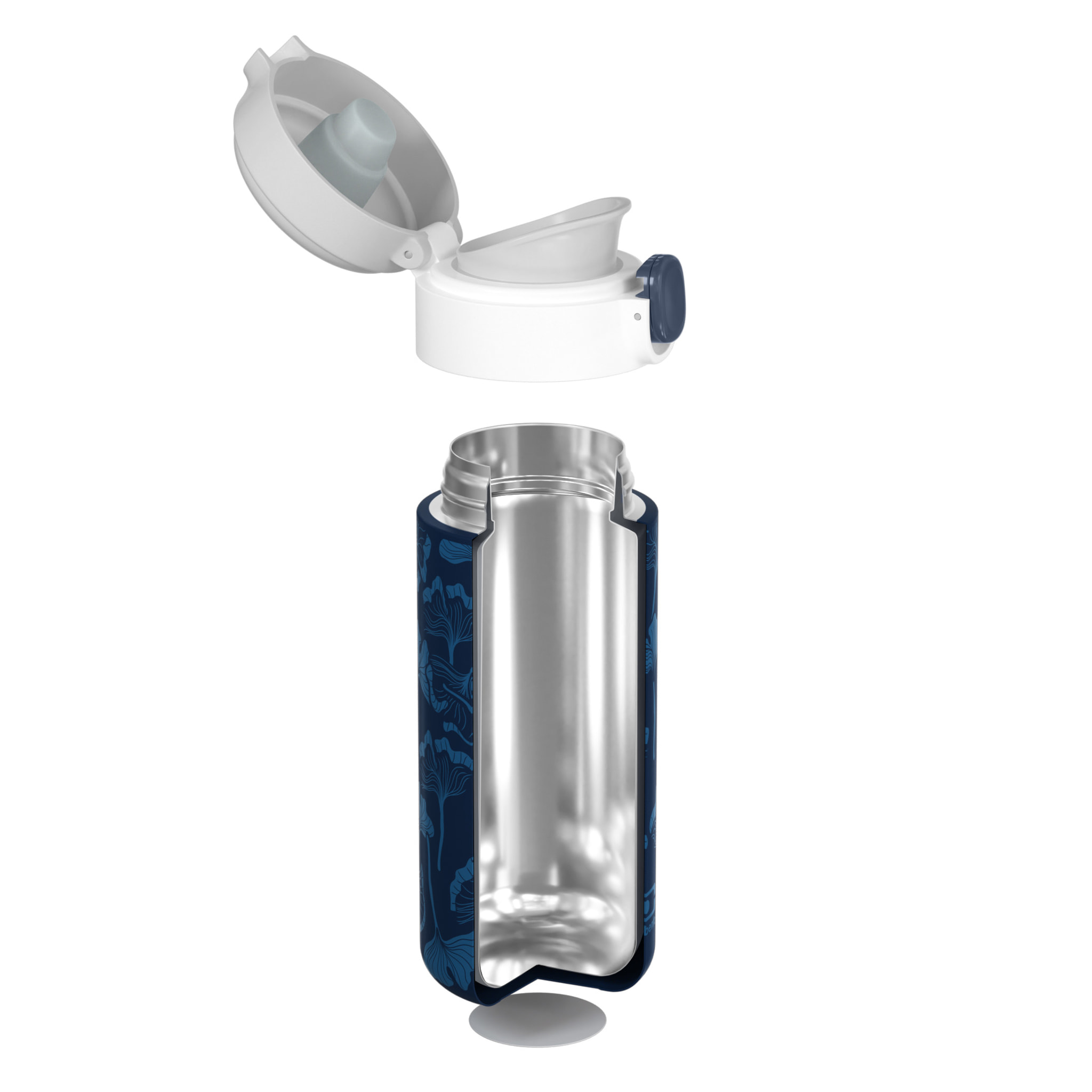 Gourde isotherme à bec verseur Pop 360ml Bleu Ginkgo