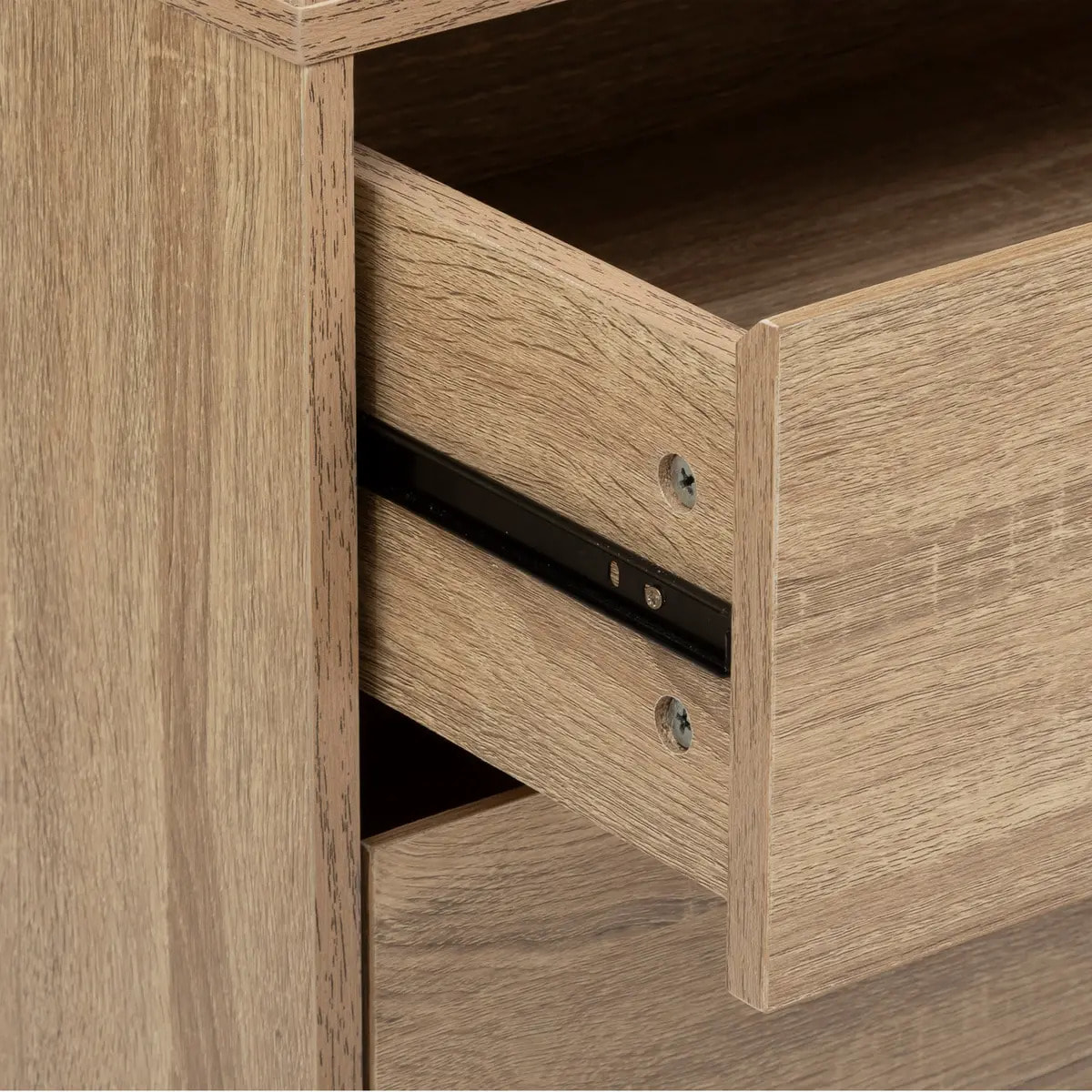 Dressing "Dolo" 3 tiroirs avec penderie effet bois