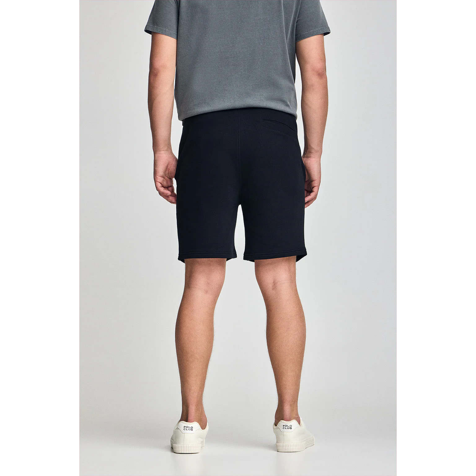 Bermuda Jonas in cotone blu scuro relaxed fit con toppa in twill in gomma Polo Club