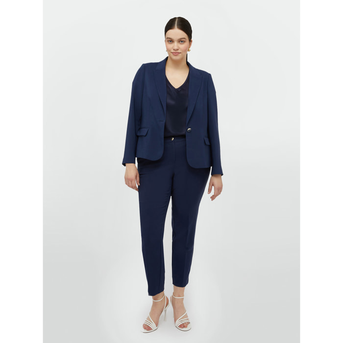 Fiorella Rubino - Blazer en tejido crepé - Azul